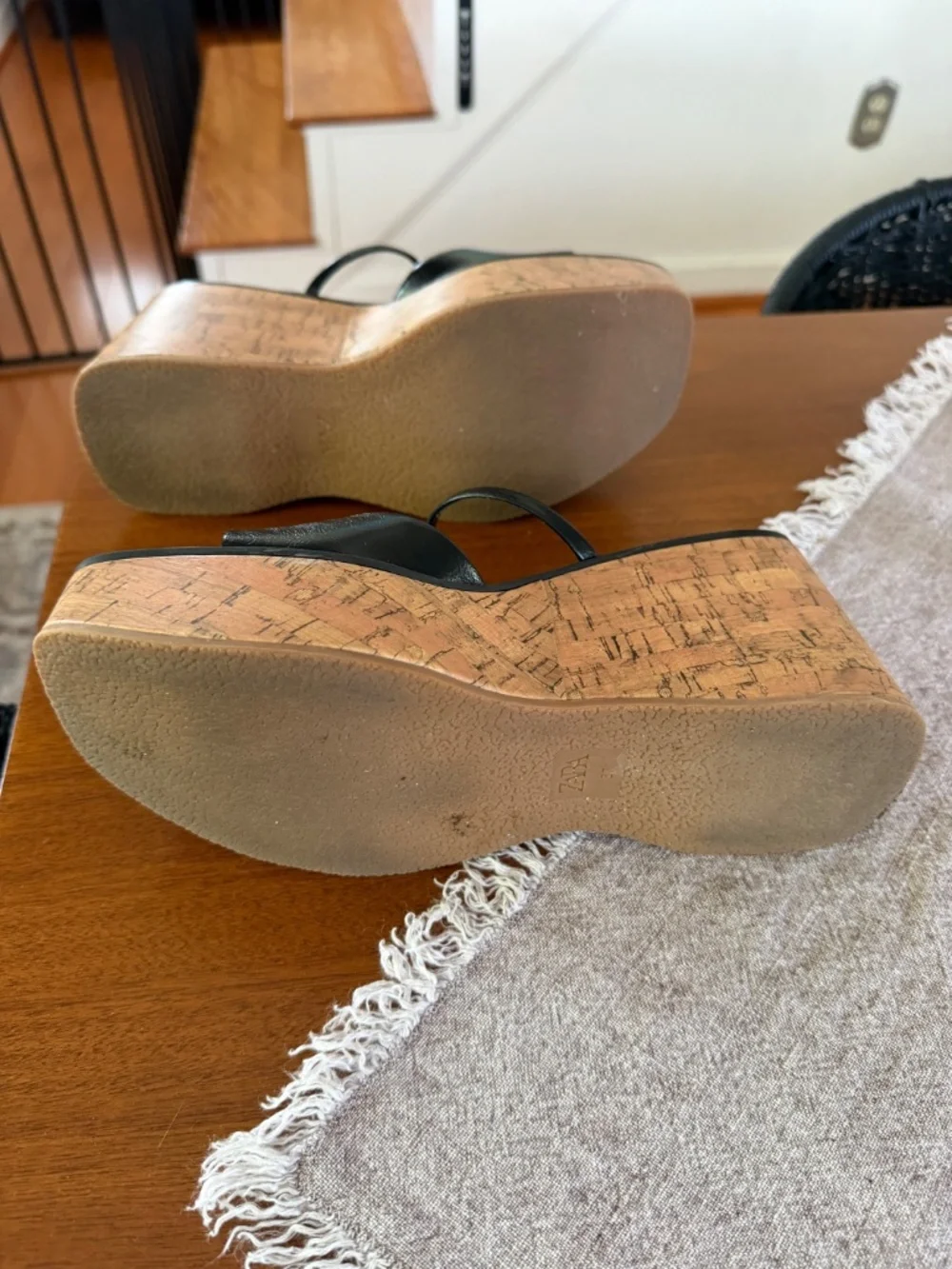 Zara chunky wedge sandals